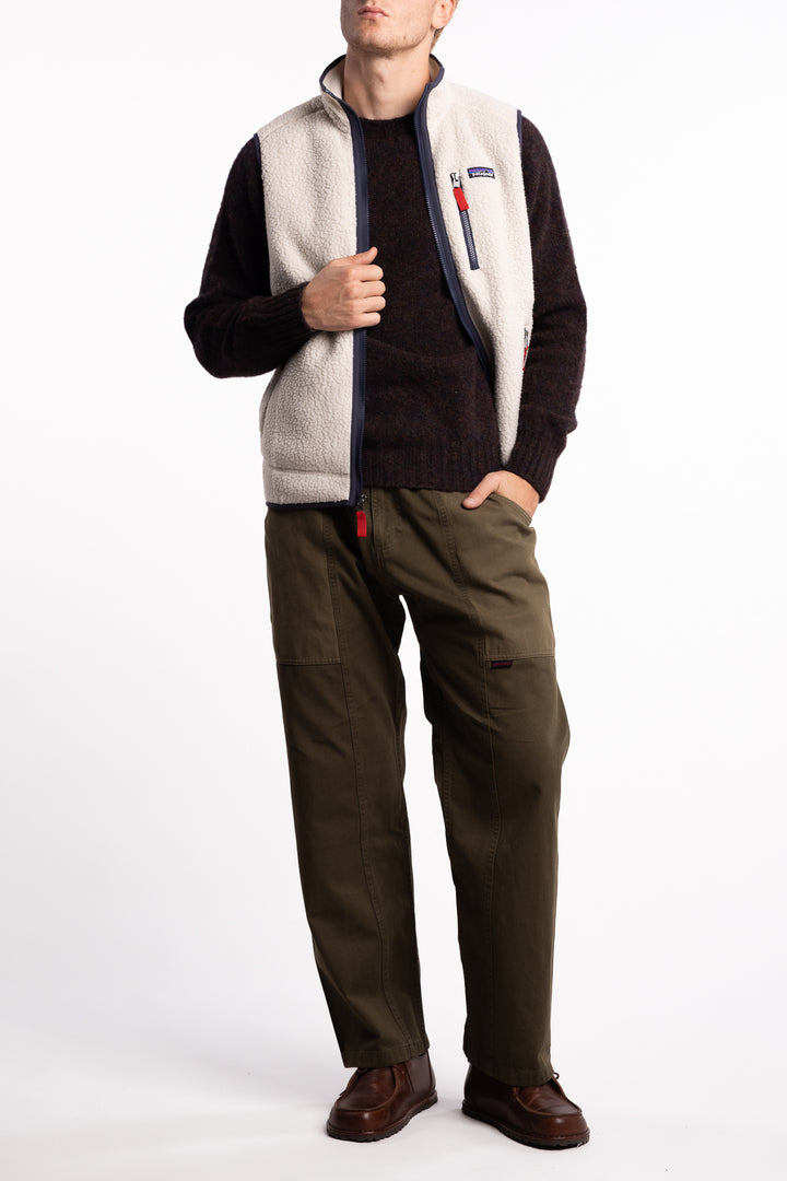 Retro Pile Vest Pelican w/Smolder Blue