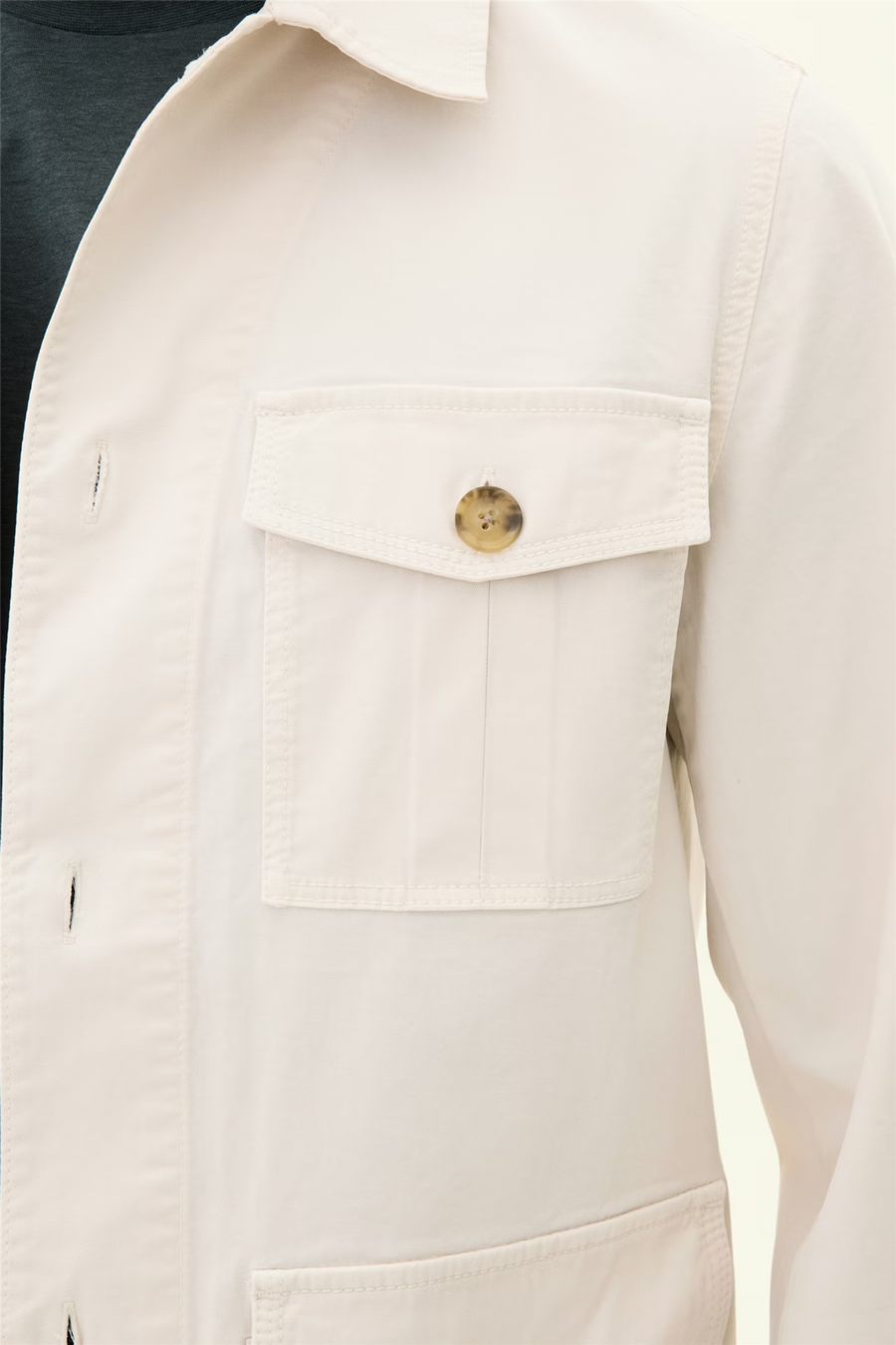Safari Shirt Jacket Creme White