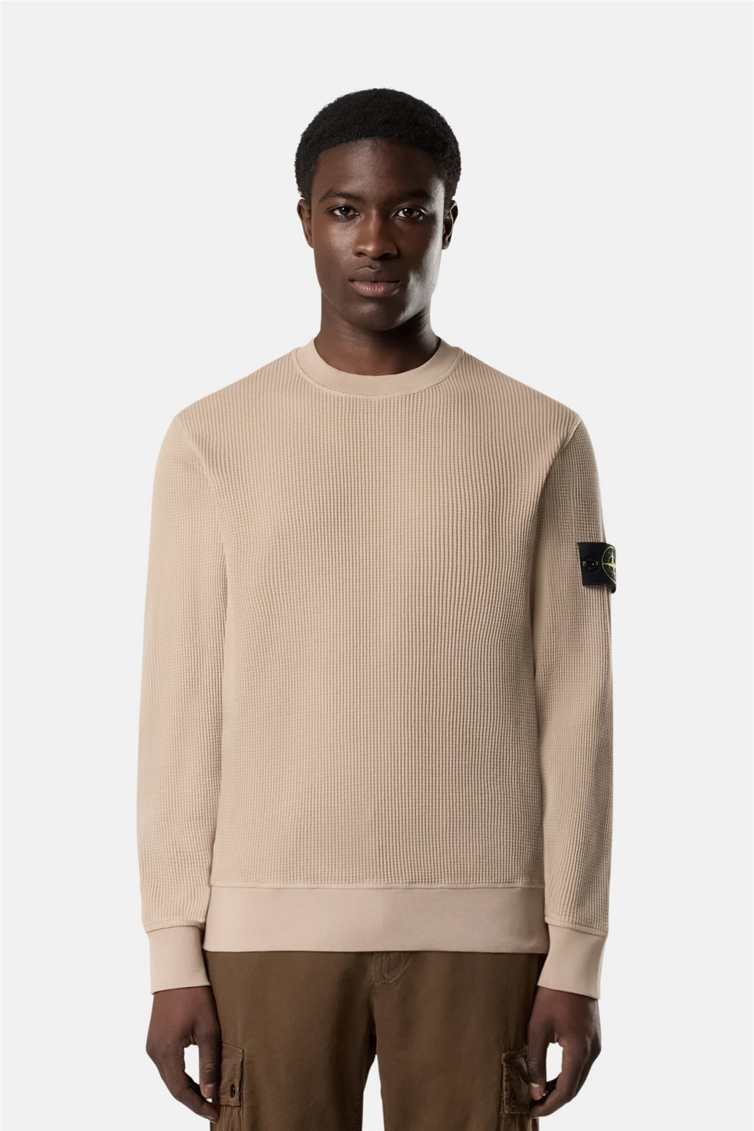 6100056 Regular-fit crewneck sweatshirt Beige