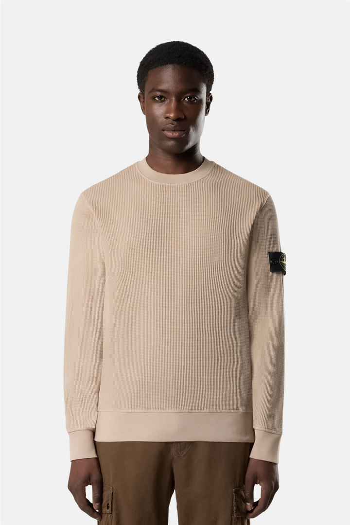 6100056 Regular-fit crewneck sweatshirt Beige