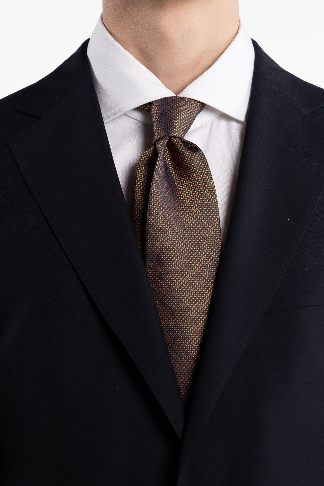 Silk Woven Tie Orange/Green