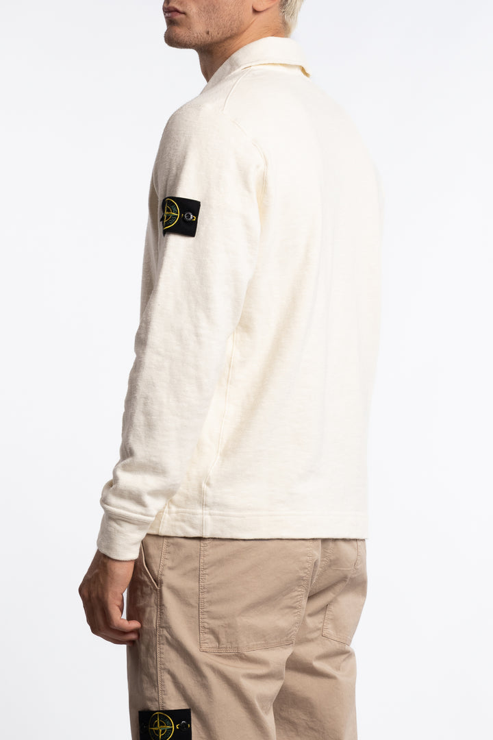 6100054 Vanisé Brushed Heavy Cotton Jersey Polo Off-White