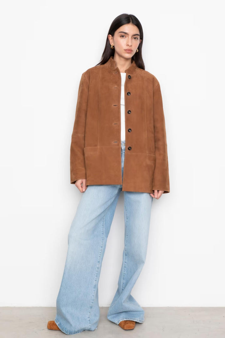 Lauren Leather Jacket - 1043 Camel suede