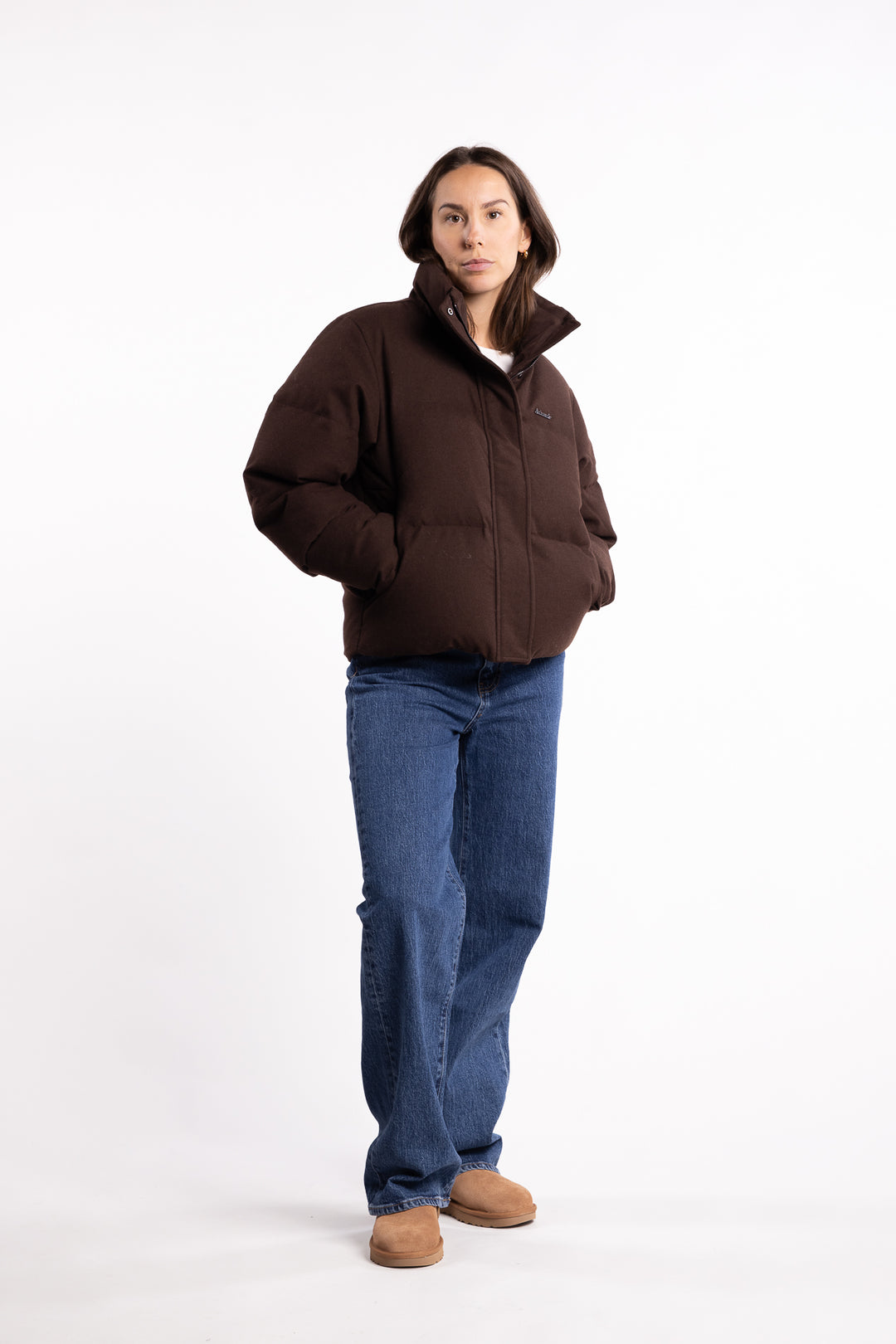 Tech Wool Down Jacket - Dk. Brown