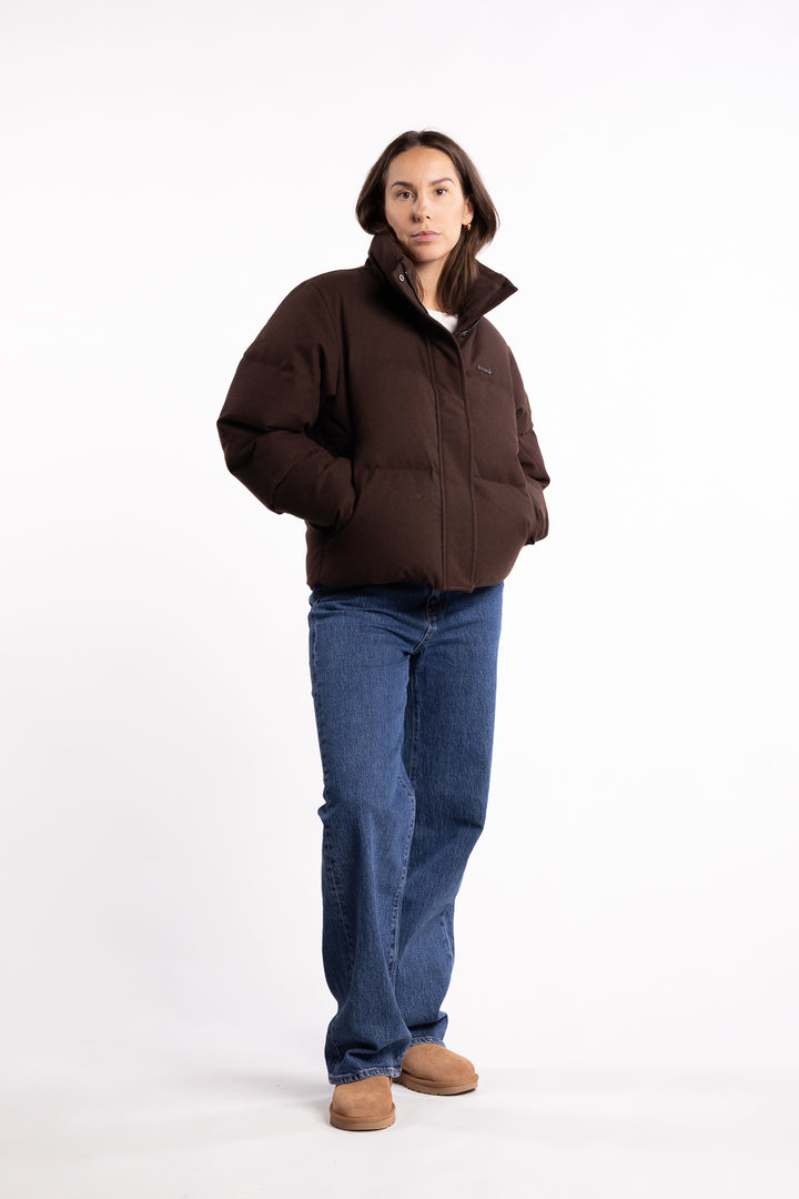 Tech Wool Down Jacket - Dk. Brown