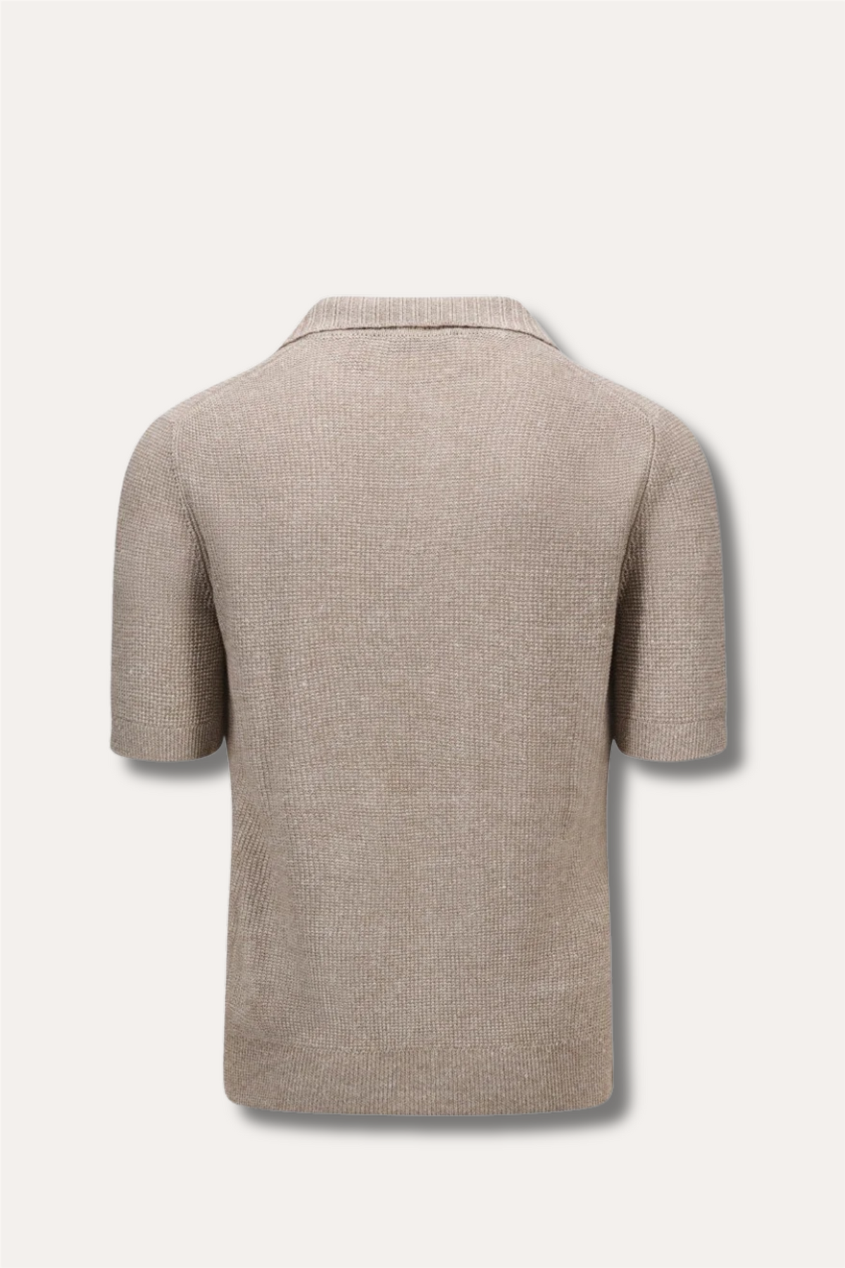 Cotton/Linen Chicco Di Riso Polo Short Sleeve Beige