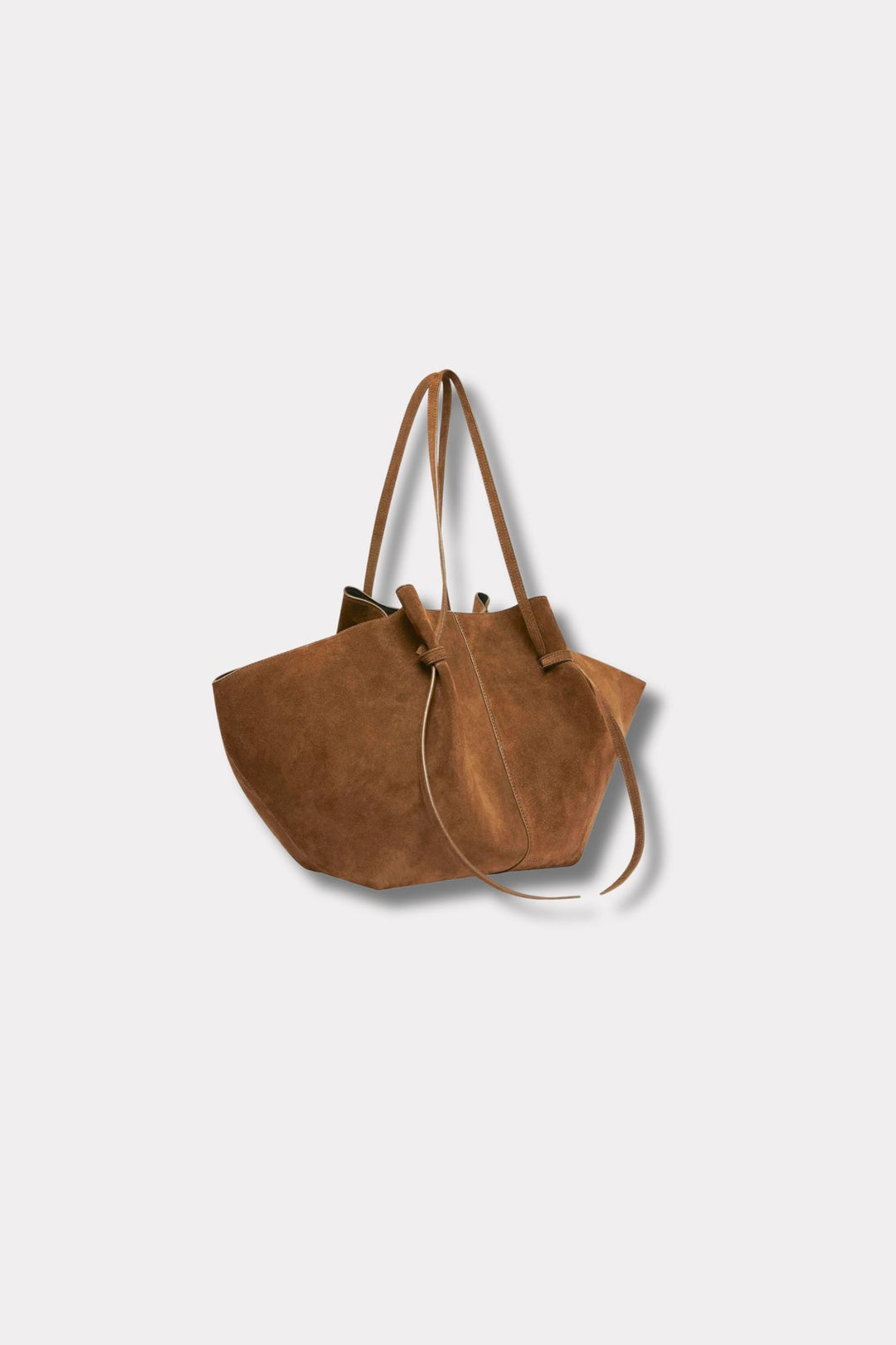 Large Mochi- Cognac Suede
