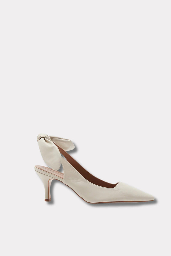 Franchesca Bow Leather- Cream