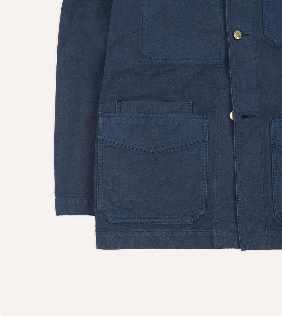 Cotton Duck Canvas Five-Pocket Chore Jacket Navy