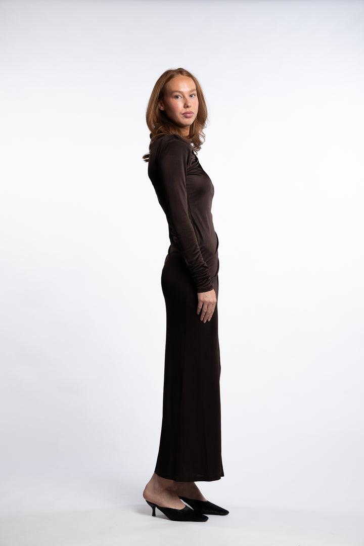 San Dona Dress- Brown