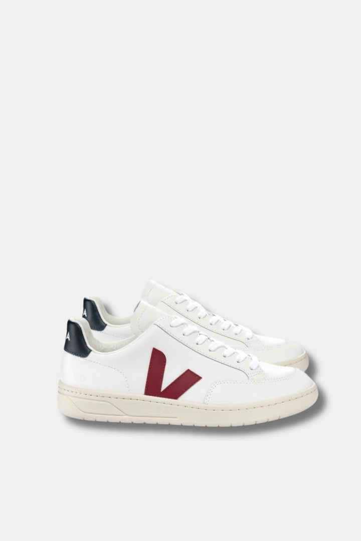 V-12 Leather Extra-White Marsala Nautico