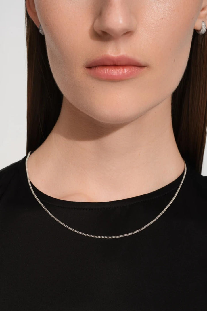 Curb Chain Slim 24,5"- Silver