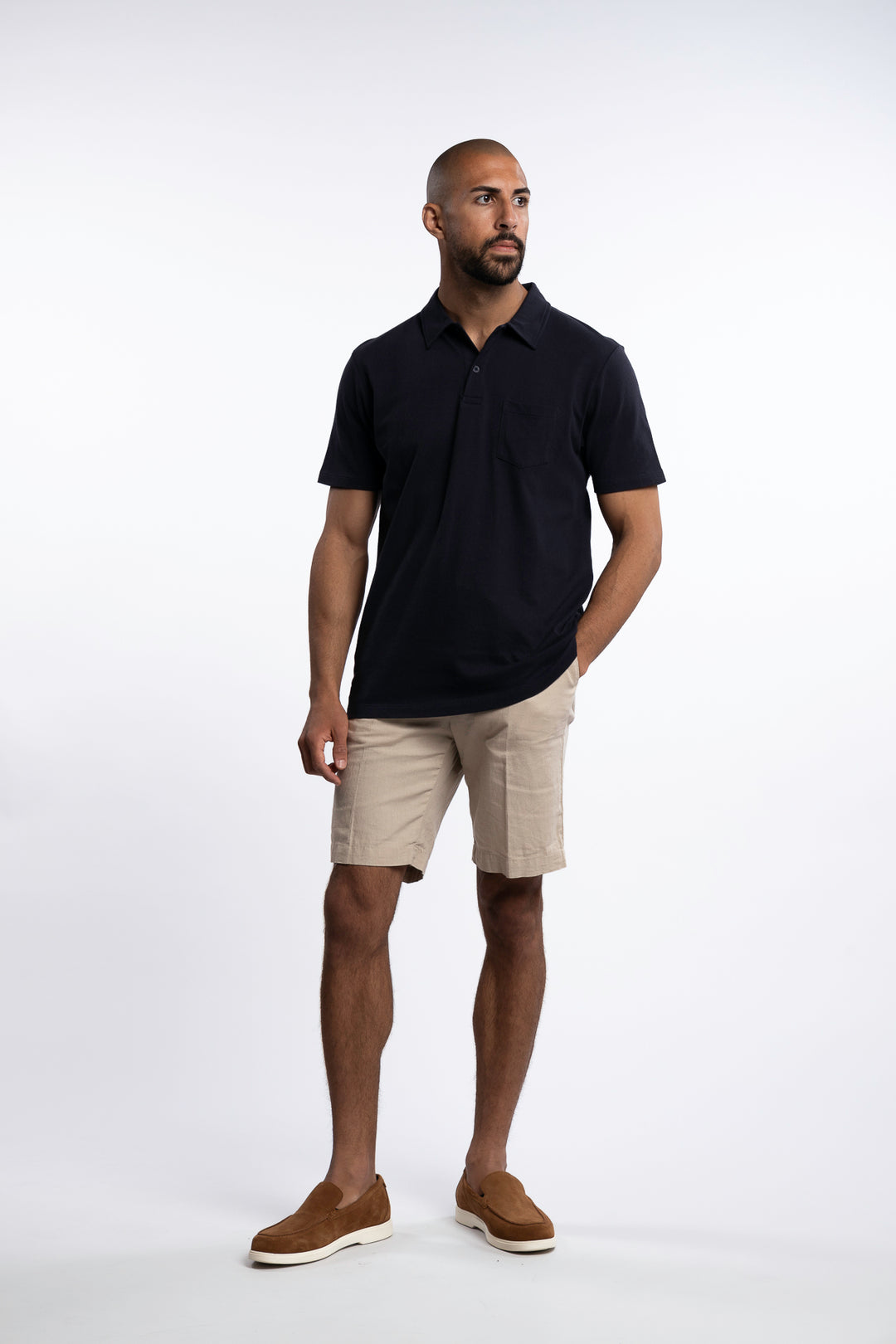 Bermuda Linen Shorts Beige