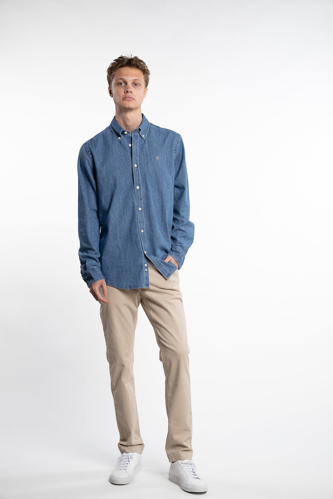 Classic Fit Denim Shirt Old Blue