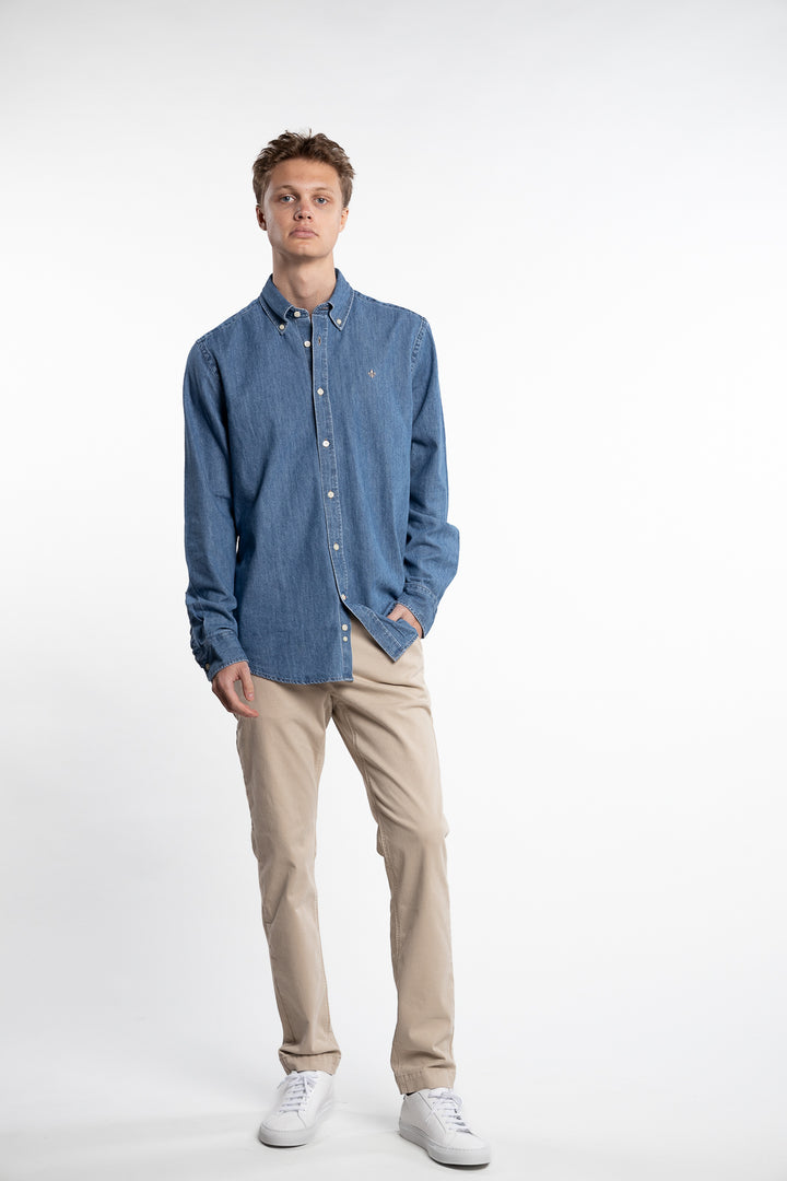 Classic Fit Denim Shirt Old Blue