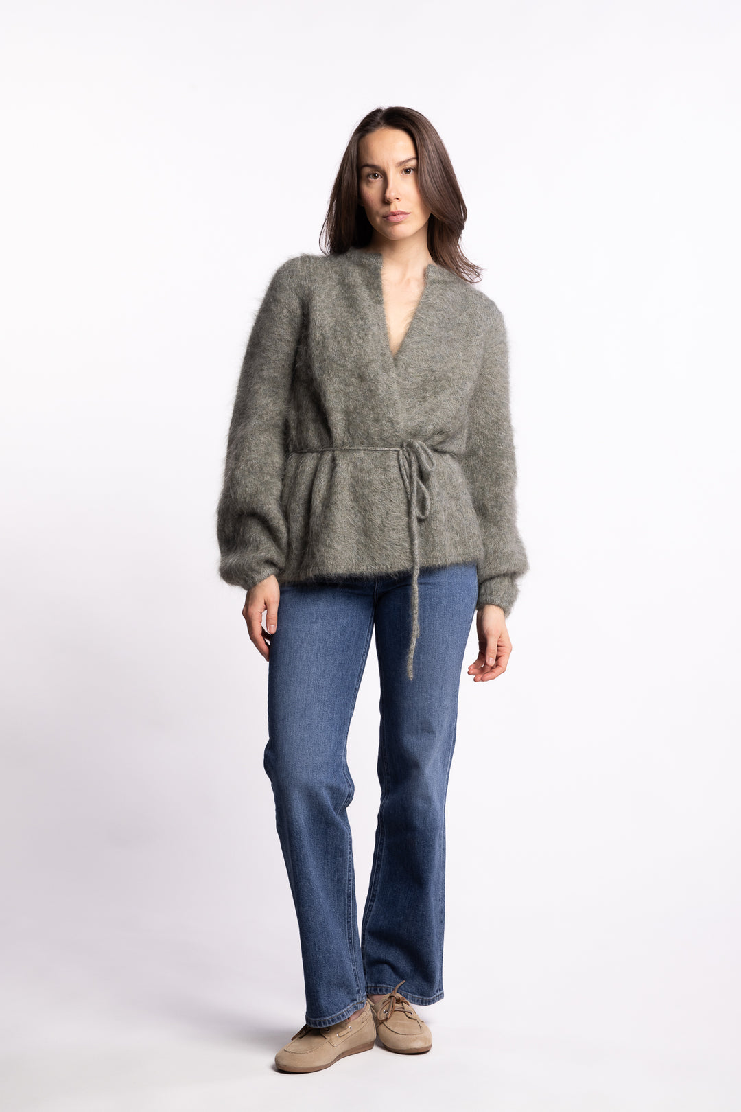 Fredrikke Chunky Cardigan- Sage Green