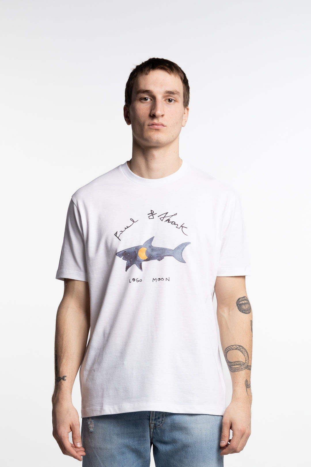 Printed Logo Cotton Jersey T-Shirt White