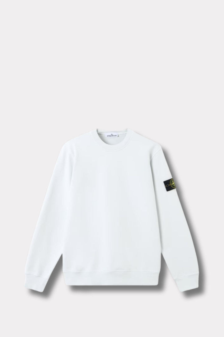 6100060 Organic Cotton Fleece Regular-fit Crewneck Off-White