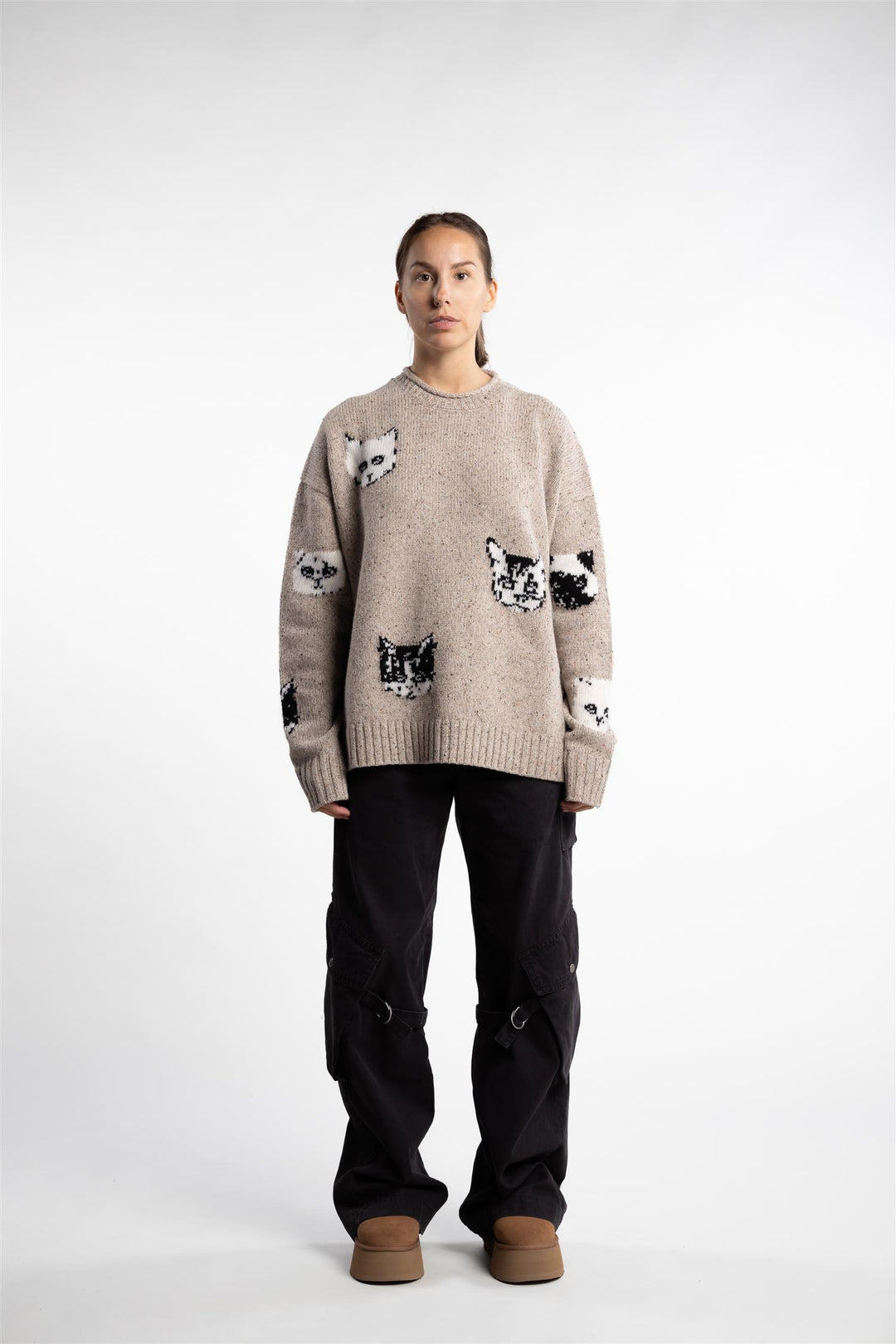 Jacquard Jumper- Beige