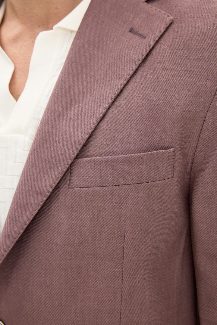 Ferry Patch Soft Linen Blazer Purple