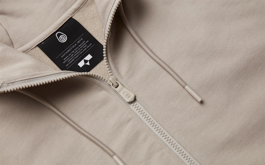 Drift Terry Zip Hood Sand