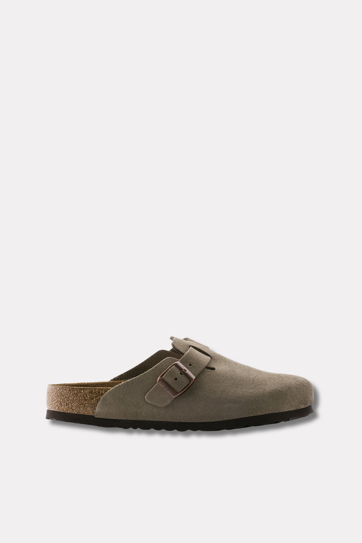 M Boston Suede Leather Taupe