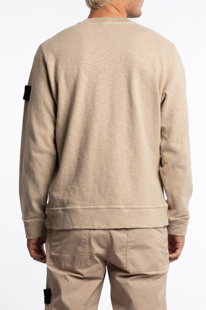 6100053 Vanisé Brushed Heavy Cotton Jersey Crewneck Desert