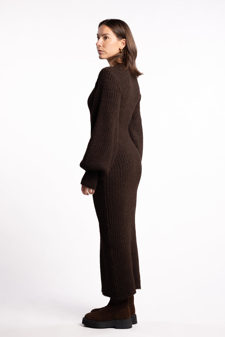 Montana Dress- Brown Melange