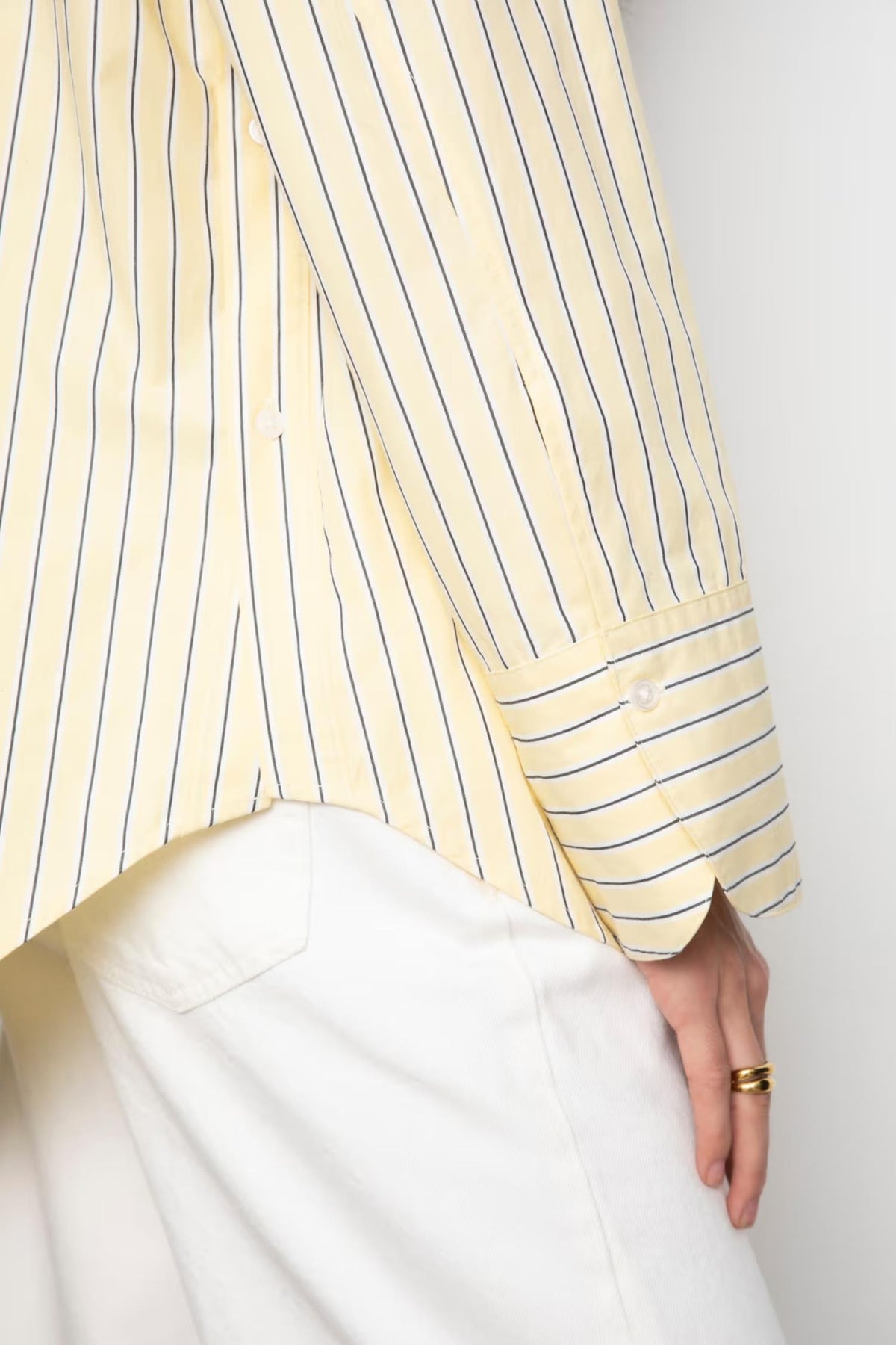 Nell shirt - 0012 Light yellow stripe
