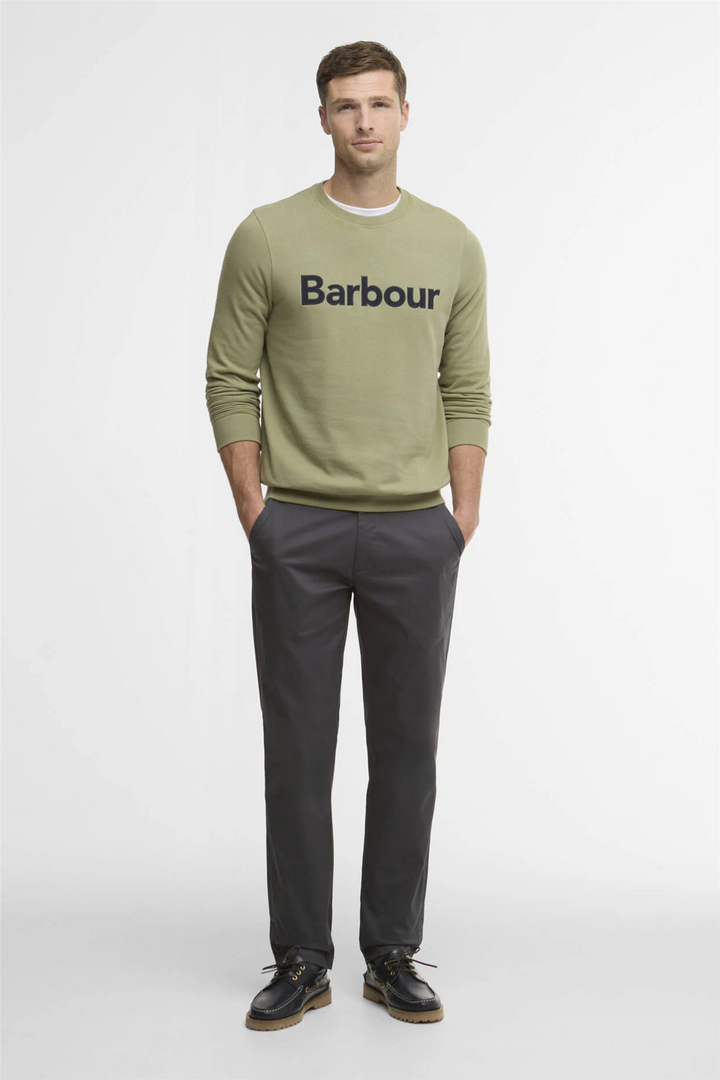 Pique Applique Crew Sweatshirt Laurel Green