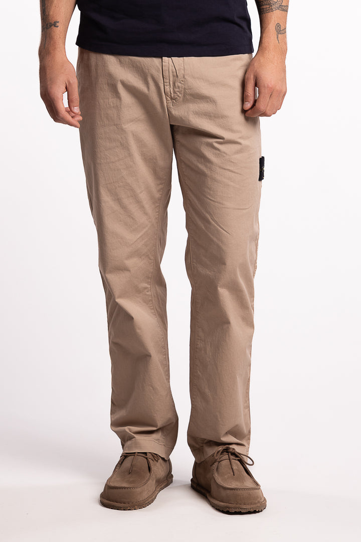 3100034 Stretch Organic Broken Twill Cotton 'OLD' Effect Beige