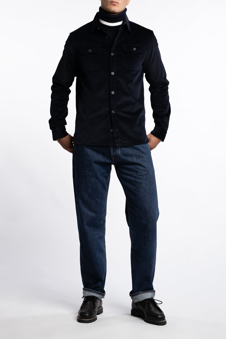 Velvet Overshirt Navy