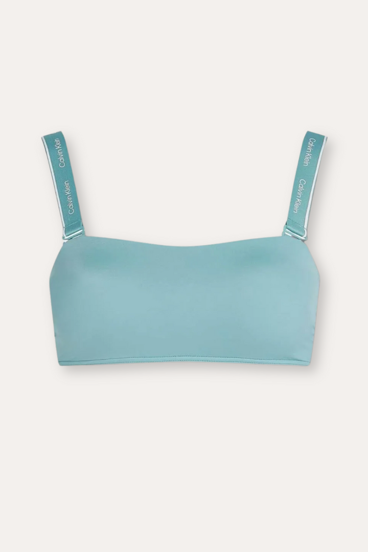 Bandeau Bikini Top- Saltwater Aqua L65
