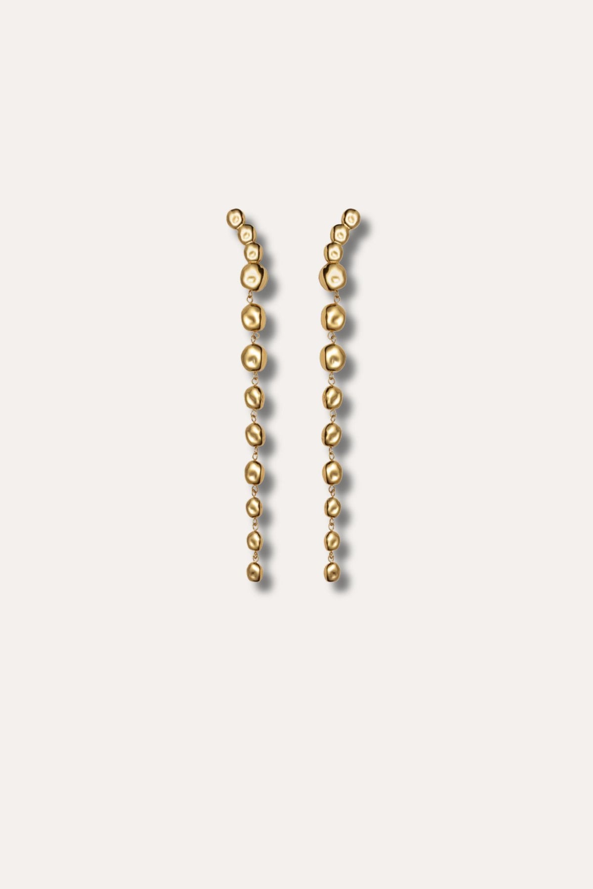 The Long Pebble Earrings - Gold