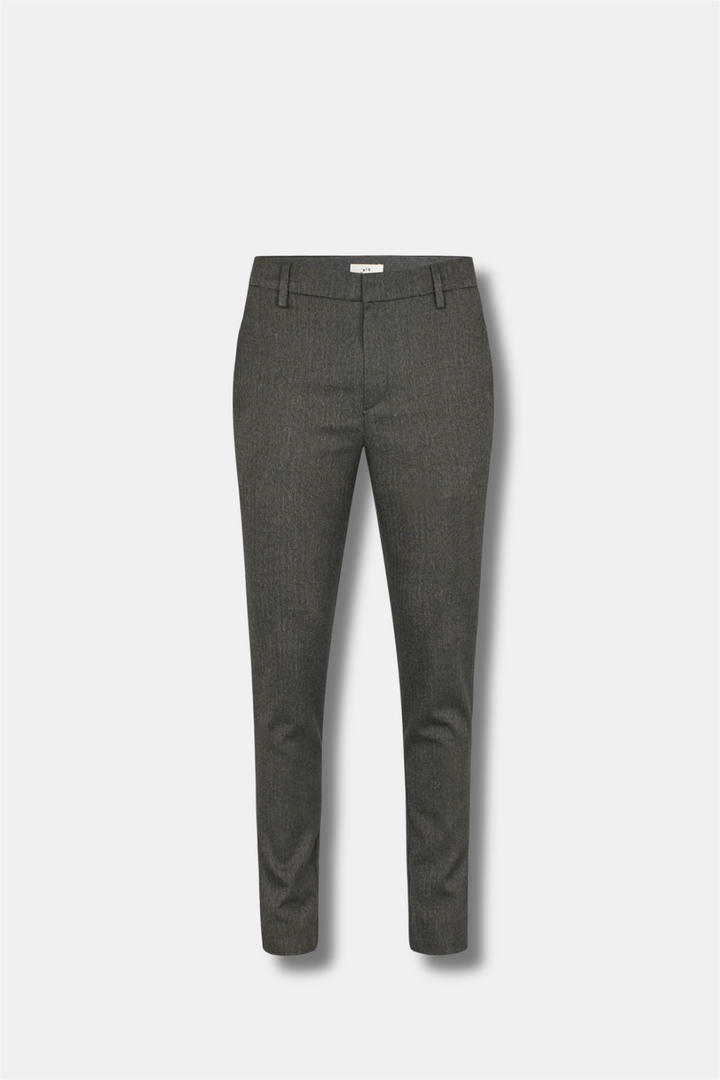 AlvinPL 090 Herringbone Trousers Black Oak