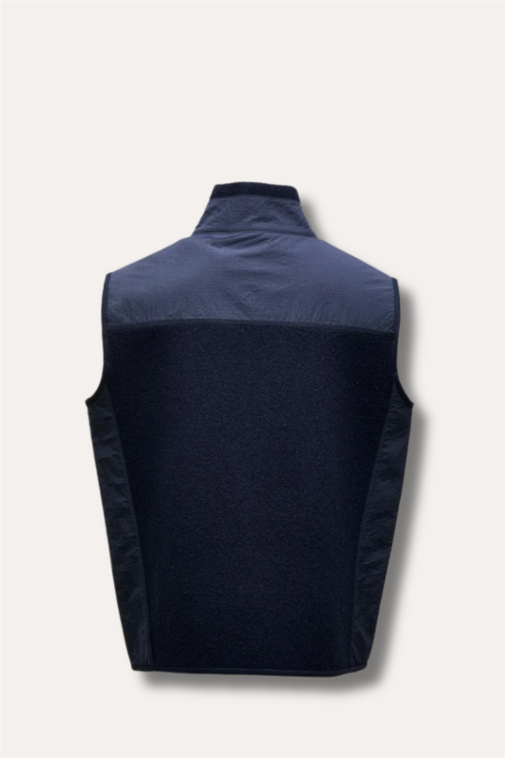 Palmi Boiled Wool Vest Navy