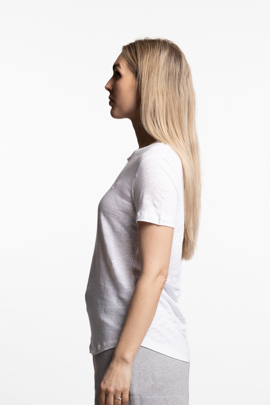 Jane Linen Tee- White