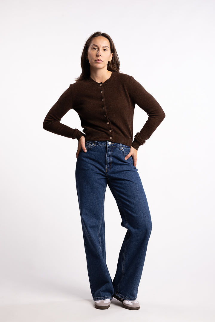 Cashmere Cardigan - Dk. Brown