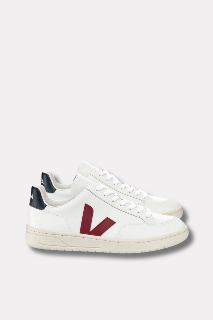 V-12 Leather White Marsala Nautico