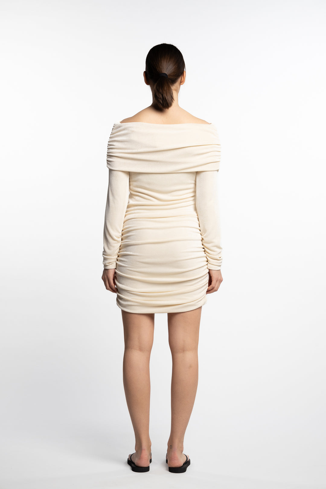 Turn Up Dress Short- Cream