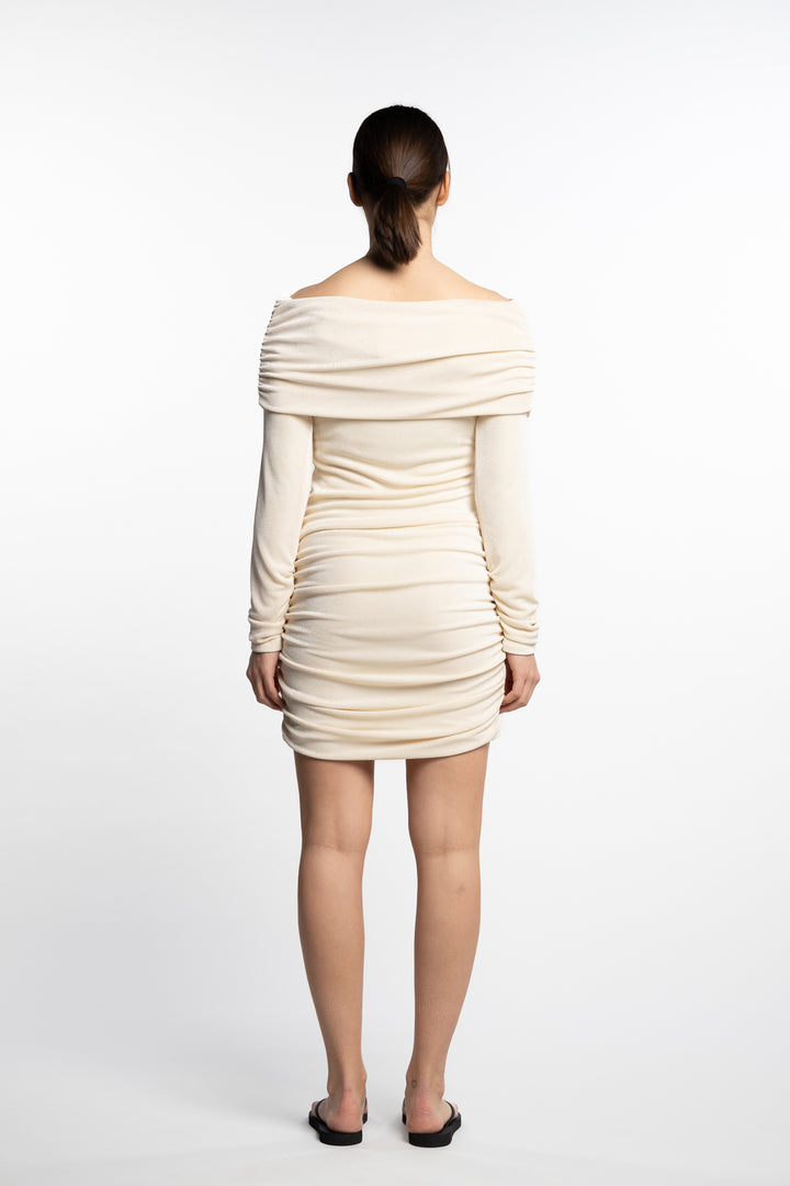Turn Up Dress Short- Cream