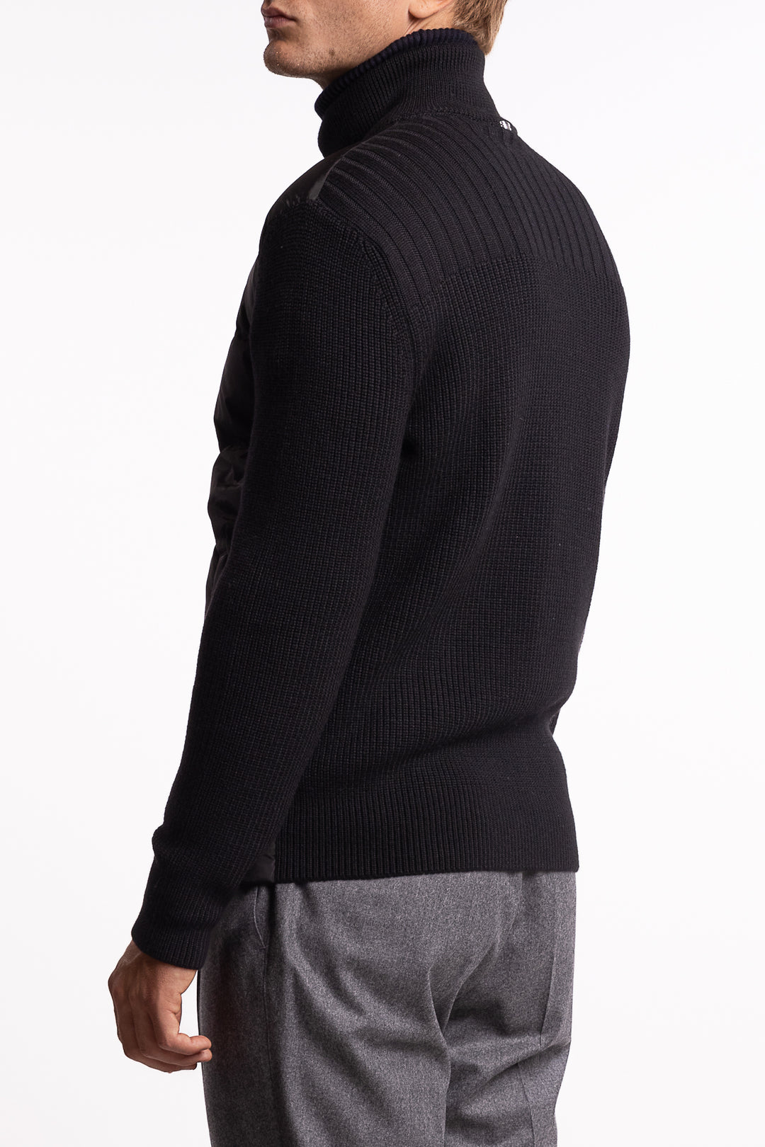 Knitted Hybrid Jacket Black