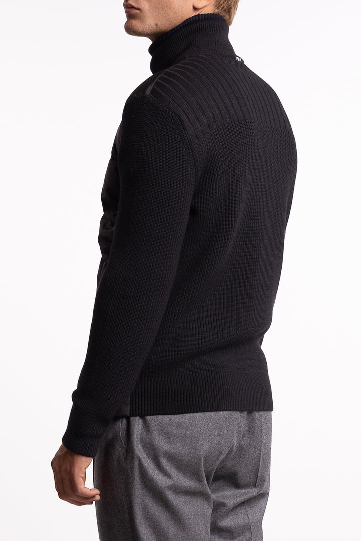 Knitted Hybrid Jacket Black