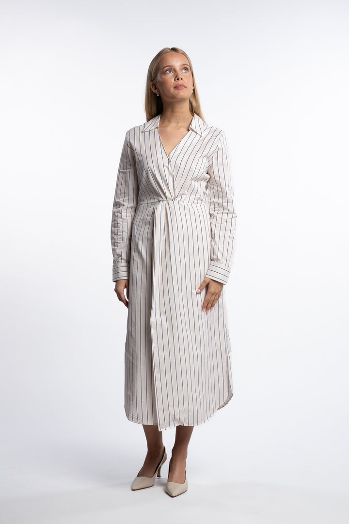 Livia Dress- Cream Stripe