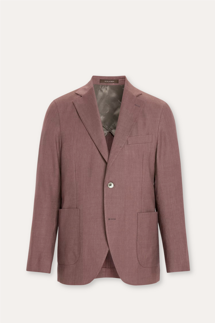 Ferry Patch Soft Linen Blazer Purple