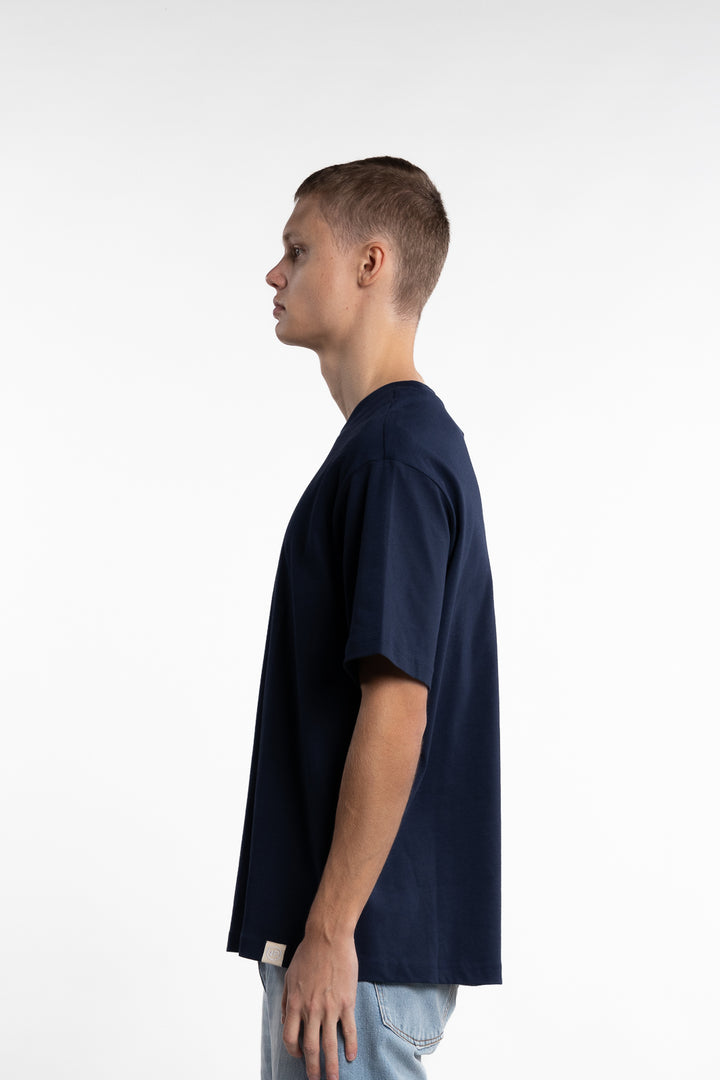 Organic Cotton Relaxed T-Shirt Blue