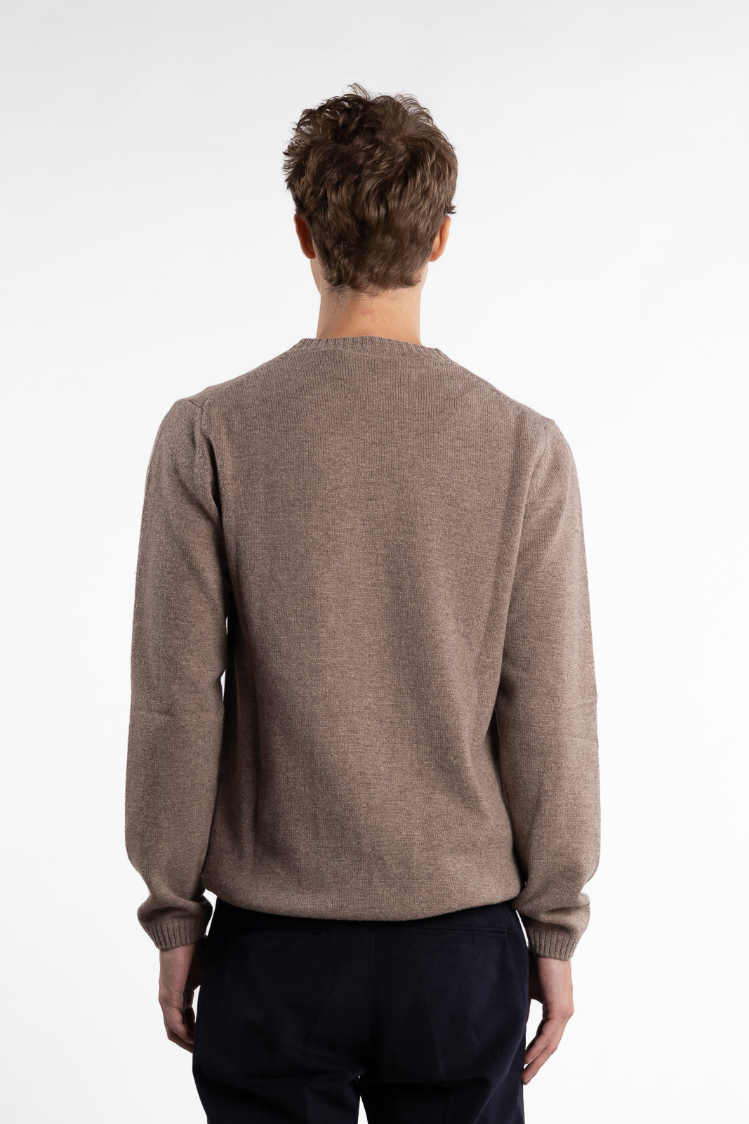 Merino Roundneck Melert Beige