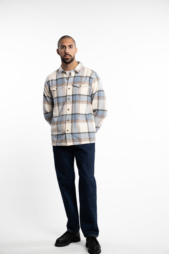 M Fjord Flannel Shirt Sunrise Ridge: Natural