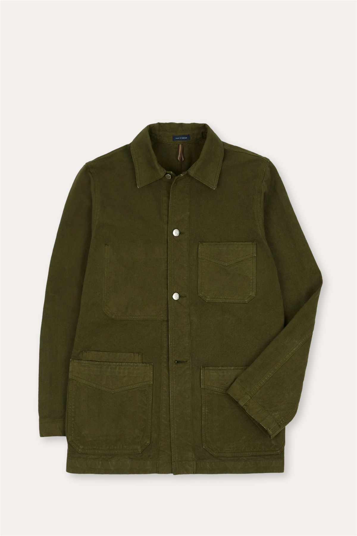 Cotton Duck Canvas Five-Pocket Chore Jacket Olive