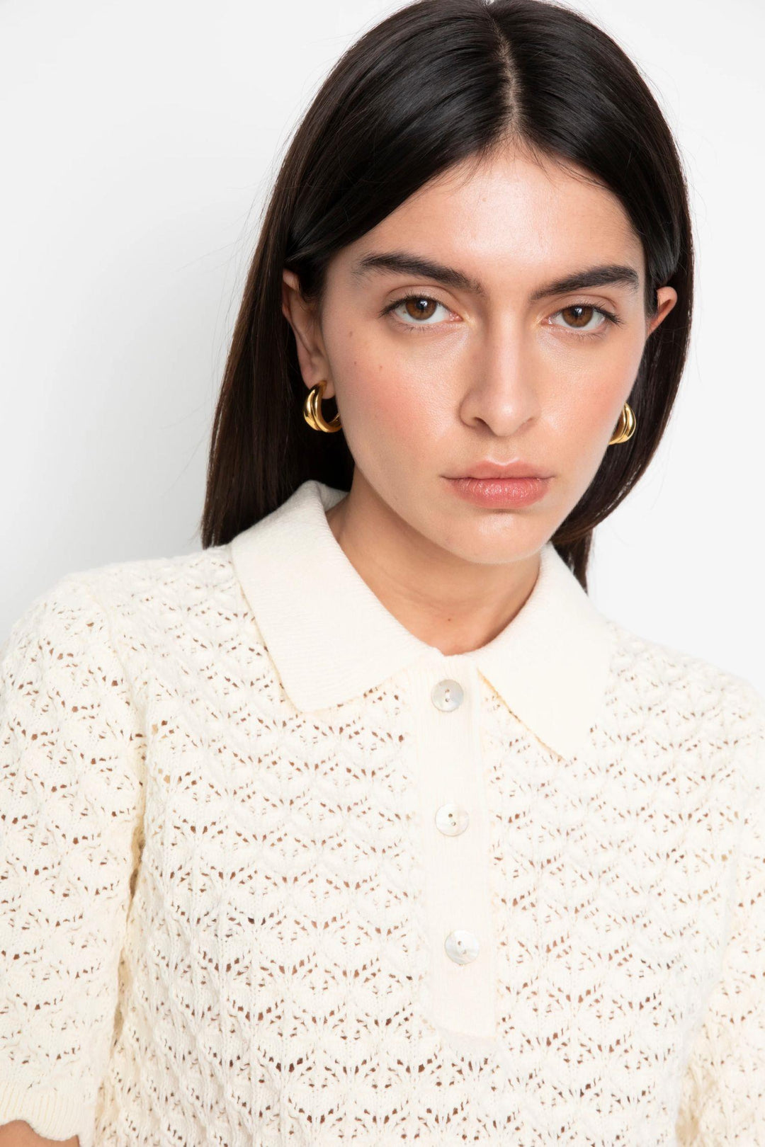 Gwen Knit Tee - Cream